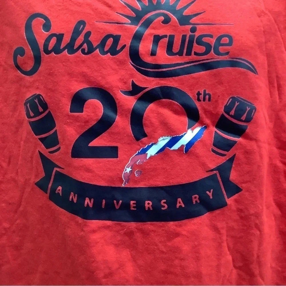 Gildan Size 2XL Red Salsa Cruise 20th Anniversary  Graphic Tee. New - Picture 2 of 5